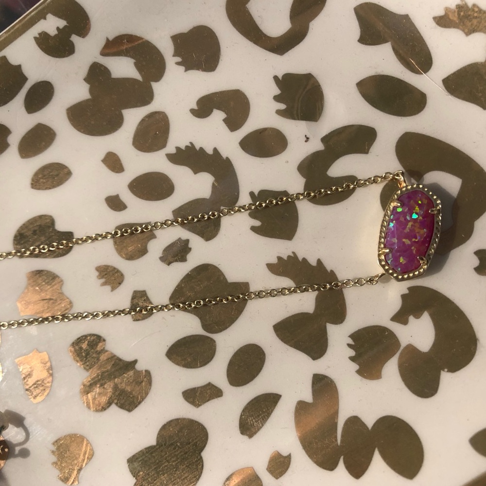 Kendra Scott Fuchsia Opal necklace